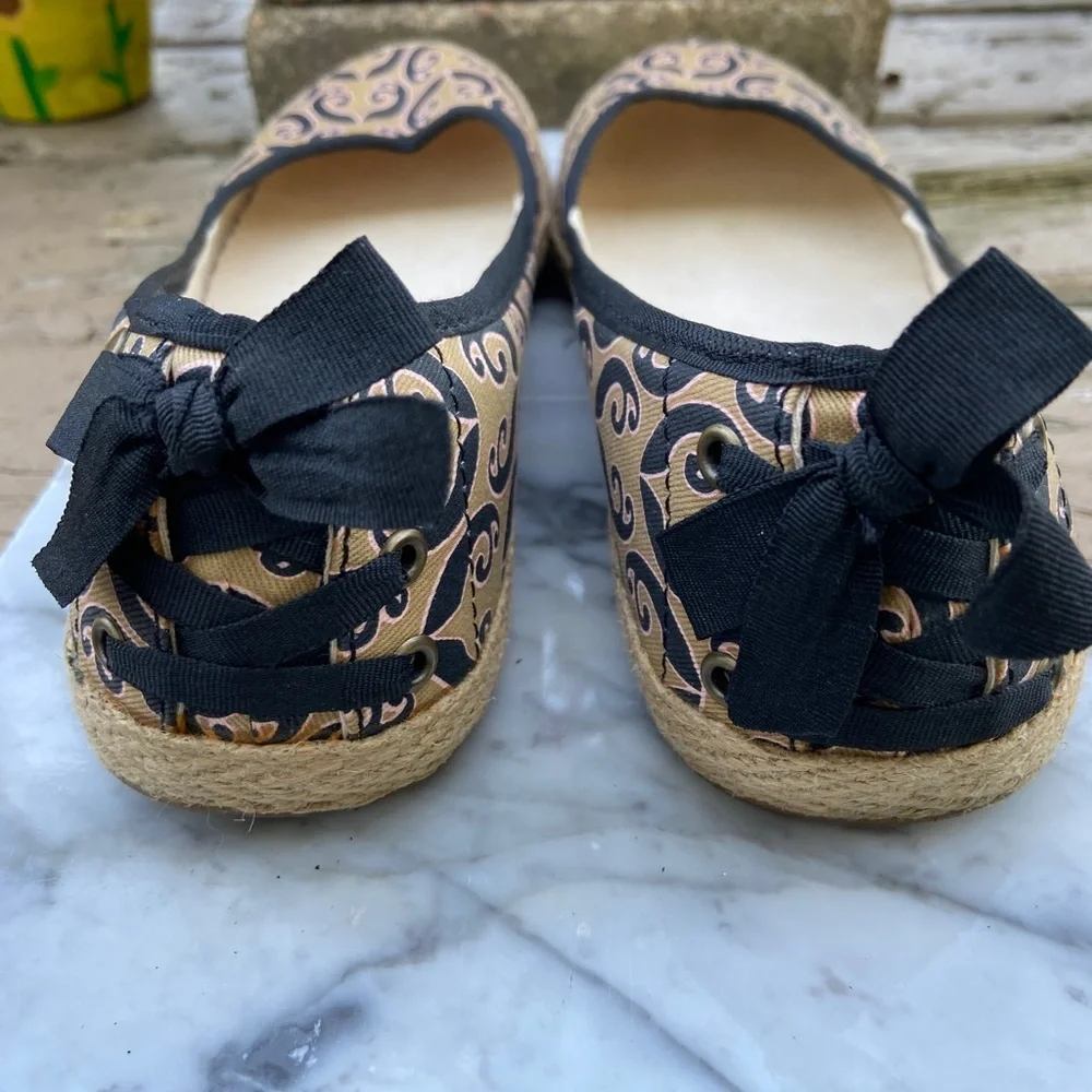 UGG Women’s Marrakech Indah Espadrille Ballet Flat Black/Tan Sz 6 EUC, Spring - Picture 4 of 13